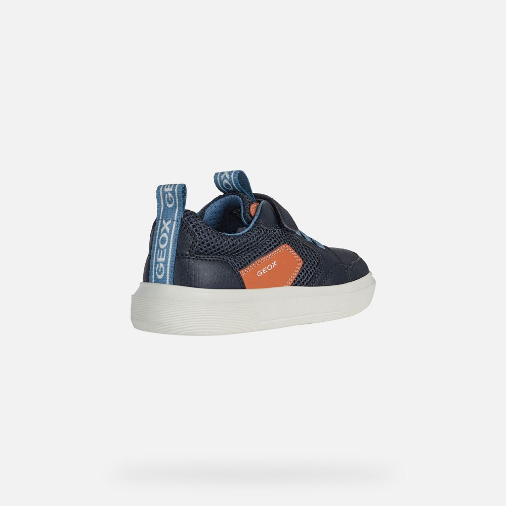 Geox Sneakers Navy/Orange Nettuno - Geox Boys Shoes - OHJQXY416